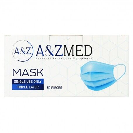 Masque chirurgical jetable A&Z MED avec certificat 50pcs Ochranné pomůcky