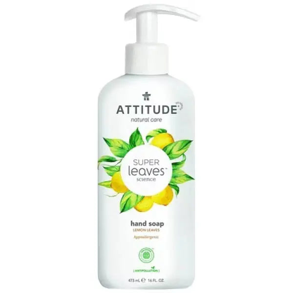 ATTITUDE Savon pour les mains Super Leaves à l'extrait de feuille de citronnier 473 ml Super Leaves